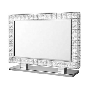 Luxury Crystal LED Makeup <b>Mirror</b> Lighted Vanity <b>Mirror</b> with Smart Touch Dimming Diamond Frame Tabletop Cosmetic <b>Mirror</b> - Product Image 6