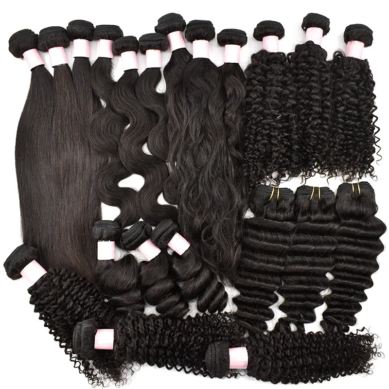 Haiyi hair Free sample package 100% human virgin hair with free gifts raw Brazilian hair