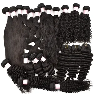 Haiyi cabelo livre pacote de amostra 100% de cabelo humano virgem com presentes gratuitos cabelo brasileiro