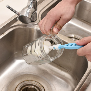 Cepillo para tazas con mango largo y cabezal de esponja para limpiar botellas y tazas de té - Product Image 2