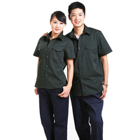 Bestseller Plus Size Korte Mouw Blauw Industriële Custom Mens Monteur Werkkleding Shirts