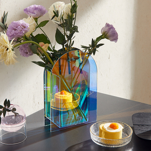 Thanh Lịch Hiện Đại Đương Đại Hoa Bình Trong Suốt Acrylic Trang Trí Nội Thất Bảng Centerpieces Cho Phòng Khách Văn Phòng Đá Loại - Product Image 2