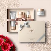Boîte cadeau en papier kraft avec fenêtre transparente personnalisée, emballage en carton écologique pour bougies, parfums, soins de la peau, ensembles cosmétiques