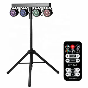 Draagbare Mobiele Dj Led Stage Party Bar Systeem 48Pcs Led Par Kan Sets Kits Rgbw Led Bar Podium Verlichting met Driehoekige Stand