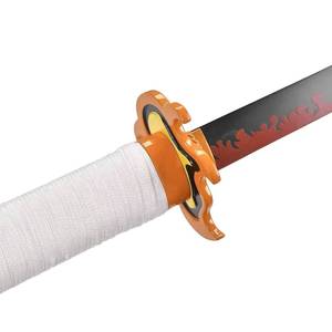Mini katana en acier inoxydable Demon Slayer, anime japonais, lame Nichirin de Kyojuro Rengoku, épée Tanto. - Product Image 6