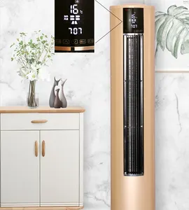 Energy Saving Cylinder Type Movable 3 Levels Heat Air Conditioner Fan Space Room No Charged PTC Ceramic Electric Heater