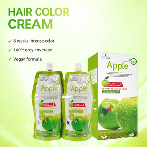 Tinte Permanente para el Cabello Negro sin Amoníaco, Precio de Fábrica, Coloración Duradera para Cubrir las Canas, <span class=keywords><strong>Color</strong></span> Negro Natural de Manzana - Product Image 6