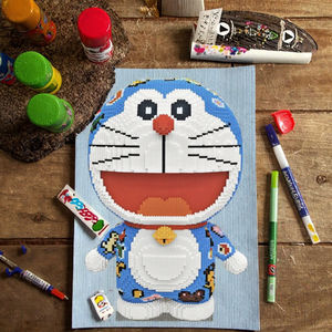 ของเล่นตัวต่อโดราเอมอน 3 มิติ ขนาดใหญ่ 70 ซม. ประกอบเอง ตัวต่อขนาดเล็ก เชื่อมต่อมุม ติดสติ๊กเกอร์ ของเล่นพลาสติกลายการ์ตูน ลดราคา - Product Image 3