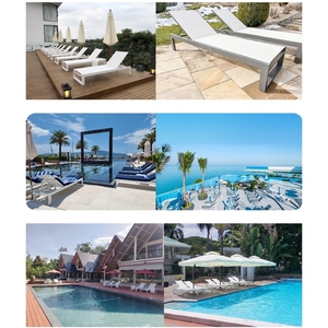 <span class=keywords><strong>Tumbona</strong></span> <span class=keywords><strong>Plegable</strong></span> de Aluminio Moderna para Playa o Piscina, Ligera, para Hotel o Patio, <span class=keywords><strong>Blanca</strong></span>, Duradera, Muebles de Exterior - Product Image 4