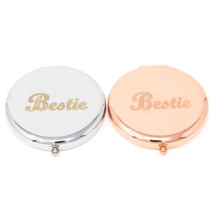 Miroir de poche rond personnalisé avec logo, miroir compact de 7 cm, miroir de maquillage portable, cadeau pour mariage ou fête - Product Image 6