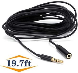 Câble d'extension <span class=keywords><strong>pour</strong></span> microphone cravate mini <span class=keywords><strong>micro</strong></span> 3,5 mm mâle vers femelle 19,7 pieds 6 mètres <span class=keywords><strong>pour</strong></span> iPhone Smartphones Android - Product Image 3
