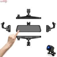 Caméra de recul Zimtop 1080P Full HD, boîte noire de voiture, DVR, caméra de tableau de bord avant et arrière avec double objectif et suivi GPS