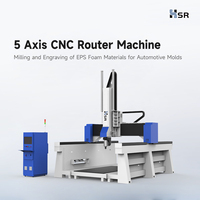 Machine de fraisage CNC 5 axes HSR avec commande DSP, changeur d'outils automatique (ATC), moteur et engrenages pour mousse et bois, compatible Syntec