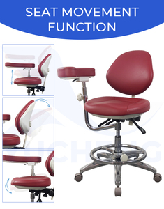 Poltrone per Medici con Rotazione a 360 Gradi, Braccioli e Poggiapiedi ad Anello per Cliniche Mediche e Laboratori Dentistici - Product Image 4