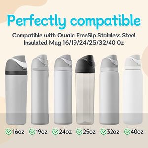 Set di 3 Tappi Grigi di Ricambio in Silicone, Coperchio Antigoccia Compatibile con Owala FreeSip 24oz 32oz - Product Image 6