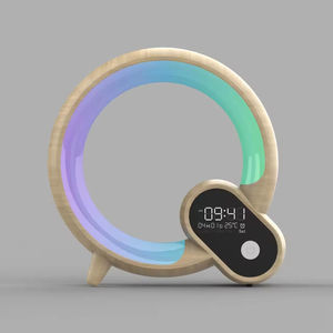 Smart Night Lamp Bt <b>Wireless</b> Speaker Built-in Microphone for Kid Bedroom Bedside Wake Alarm Clock Atmosphere <b>Light</b> 5W - Product Image 3