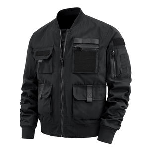 Veste de loisirs pour hommes et hommes d'âge moyen, personnalisable avec logo, pour le printemps et l'automne, idéale pour le camping en montagne, veste multifonctionnelle pour activités de plein air, multi-poches, tendance. - Product Image 1