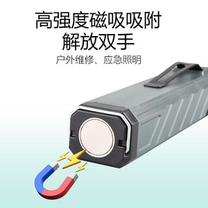 <b>Led</b> <b>Working</b> <b>Light</b> Cob <b>Rechargeable</b> Portable Black Plastic Body White <b>Light</b> Outdoor Use - Product Image 2