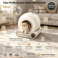 ChongxinIOT Bac à litière pour chat autonettoyant 65L, contrôle par application, contrôle des odeurs, capteur de sécurité, toilette automatique pour animaux de compagnie, meilleurs articles pour animaux