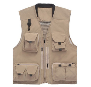 Chaleco de pesca multifuncional de secado rápido para hombre, nuevo diseño personalizado, color caqui, buena calidad, deportivo, con múltiples bolsillos, 2021 - Product Image 1