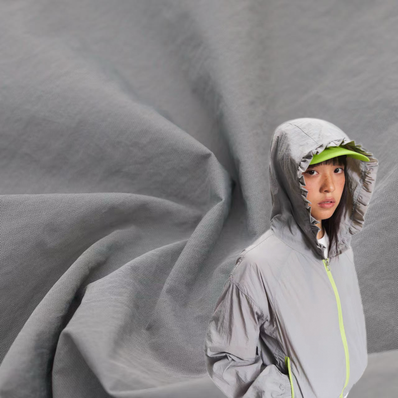 Parachute Fabric Jacket Waterproof Windproof Lightweight