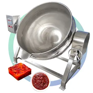 OCEAN Tilt Sugar Mix Boil Gas Fired 300L Steam Jacketted Kettle Tomato Paste Cook Mixer Machine Emulsify Pot