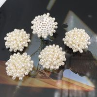 Nouveau disque perlé à la main perle fleurs perlé à la main bricolage arc fleur noyau épingle à cheveux accessoires décoratifs