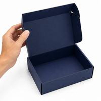 Caja de Cartón Corrugado Azul Marino con Logotipo Personalizado, Embalaje de Envío Reciclable de Kraft para Regalos, Comercio Electrónico, Precio de Fábrica al por Mayor
