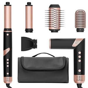 Multi Styler 5 In 1 Hair Dryer Comb Negative Ion Hot Cold Air DC Motor Rose Gold With Concentrator And Diffuser Nozzles - Product Image 1