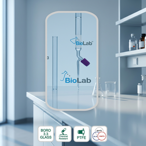 Pipeta Graduada de Vidrio Borosilicato, Micropipeta Dispensadora de PTFE Resistente a Químicos para Uso en Laboratorio, OEM BIOLAB - Product Image 1