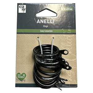 ANILLOS PARA CORREAS DE CORTINA CON GANCHO Ø 40x32, Color níquel satinado-Paquete de 10 piezas - Product Image 1