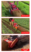 Mini-motoculteur désherbeur motorisé en Chine, machine à rouler pour l'élimination des mauvaises herbes agricoles