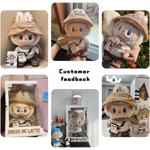 100% Auténtico Popmart the MONSTERS Labubu Dress Be Latte 37 38cm Caja Sorpresa de Peluche Juguete Coleccionable Muñeco Suave Animal de Peluche - Product Image 5