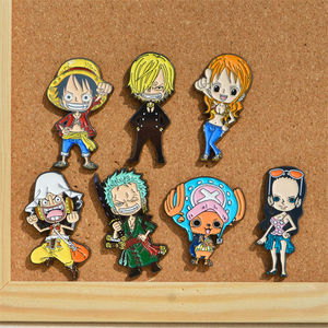 Pins Metálicos de Alta Calidad de Anime Monkey D. Luffy Straw Hat Crew Tony Chopper para Decoración de Mochilas y Ropa - Product Image 3