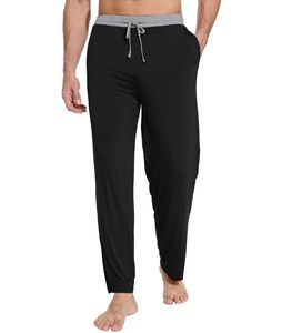 Stock Clearance <b>Men's</b> Bamboo Pajamas Sleep Bottoms Solid Blue Casual Lounge <b>Pants</b> Wholesale In-Stock Ready To Ship Sleepwear - Product Image 6