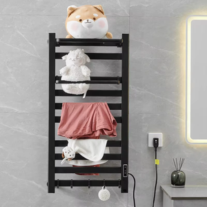 Vente directe d'usine mural noir sèche-linge chauffant salle de bain radiateur chauffe-serviettes électrique porte-serviettes - Product Image 6