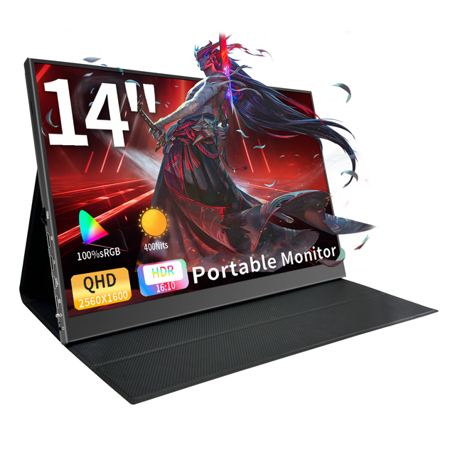 14.0" 144Hz 2.5k Gaming USB Portable Monitor Mobile Laptop Screen Extender 100%sRGB