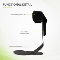 Orthèse cheville-pied AFO en fibre de carbone pour le pied tombant, l'AVC, l'hémiplégie, la paralysie du nerf peroneal – Attelle légère pour pied tombant ISO13485