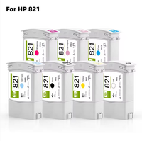 Kartrid Tinta Remanufaktur 400ml 7-warna 821 dengan Tinta Latex Berchip, Cocok untuk Printer HP Latex 310/330/360