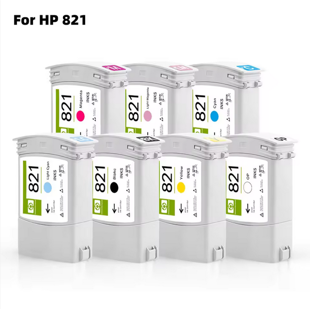 400ml 7-color 821 Remanufactured Ink Cartridges with Chip-embedded Latex Ink, Suitable for HP Latex 310/330/360 Printers