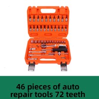 Ensemble d'outils de réparation automobile de 216 pièces, clé à cliquet, douilles, kit de réparation automobile, boîte en plastique, vente en gros par le fabricant
