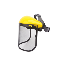 Protection faciale de sécurité pour tronçonneuse avec bandeau réglable, visière en maille métallique respirante pour utilisation avec une tondeuse à gazon
