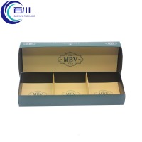 Caja de Regalo Plegable Portátil Premium con Tapa y Separador Inferior, Personalizada en CMYK, con Bandeja Interior para Productos de Té o Chocolate