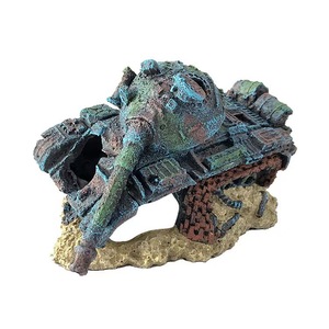 Decoración para Acuario: Ruina de Pared Rota, Tanque Antiguo, Tanque Destruido, Cueva Escondite para Peces, Decoración de Paisaje Marino - Product Image 5