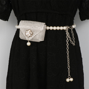 Sac à main à bandoulière en cuir pour femmes, ceinture, portefeuille, Mini <span class=keywords><strong>pochette</strong></span> banane, à paillettes, sac à <span class=keywords><strong>strass</strong></span> - Product Image 1