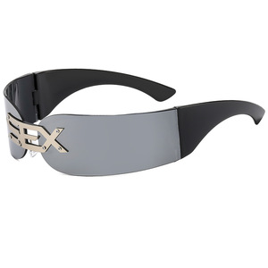 แว่นกันแดด Psn Rimless Shield Uv400 สไตล์พังก์ สำหรับผู้ใหญ่ ป้องกันแสงแดด - Product Image 3