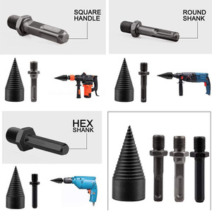 <b>Wood</b> Splitting <b>Drill</b> <b>Bit</b> Steel Cone For Electric Hammer <b>Drill</b> Impact <b>Drill</b> <b>Wood</b> Chopping Tool - Product Image 3