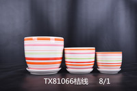 Ventes en gros de pots à plantes en céramique vernissée de style chinois vintage, avec trou de drainage, auto-arrosants, écologiques, biodégradables et durables