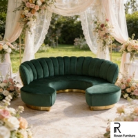 Canapé Courbé au Design Moderne à Vendre, Chaise Trône de Mariés en Métal de Haute Qualité, Siège de Canapé pour Événements de Mariage