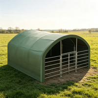 Enclos à poulets moderne 20x20 pieds avec structure en acier galvanisé, abri pour bétail en PVC/PE pour ferme
